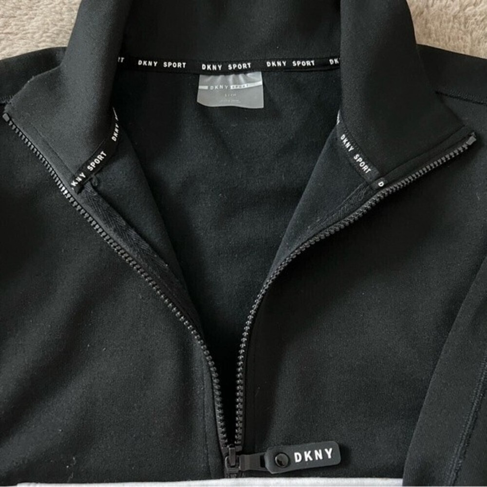 DKNY Sport Turtleneck Zip Collar Pullover Jacket SZ Small - Picture 5 of 12